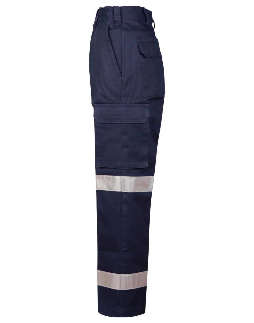 Pre-Shrunk Drill Pants With Biomotion 3M Tapes Regular Size - Navy - View