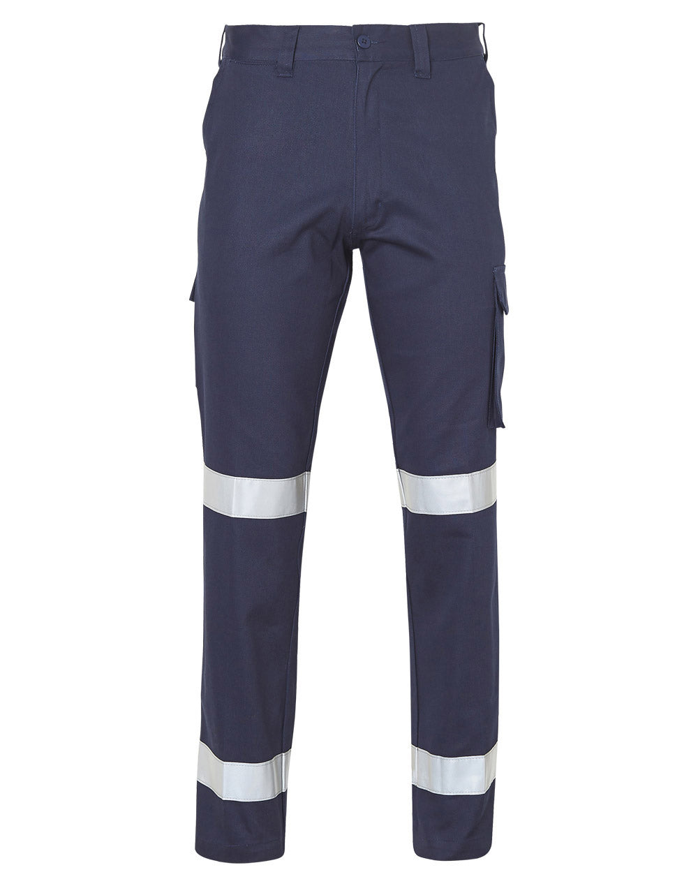 Pre-Shrunk Drill Pants With 3M Tapes Long Leg - Navy - Front