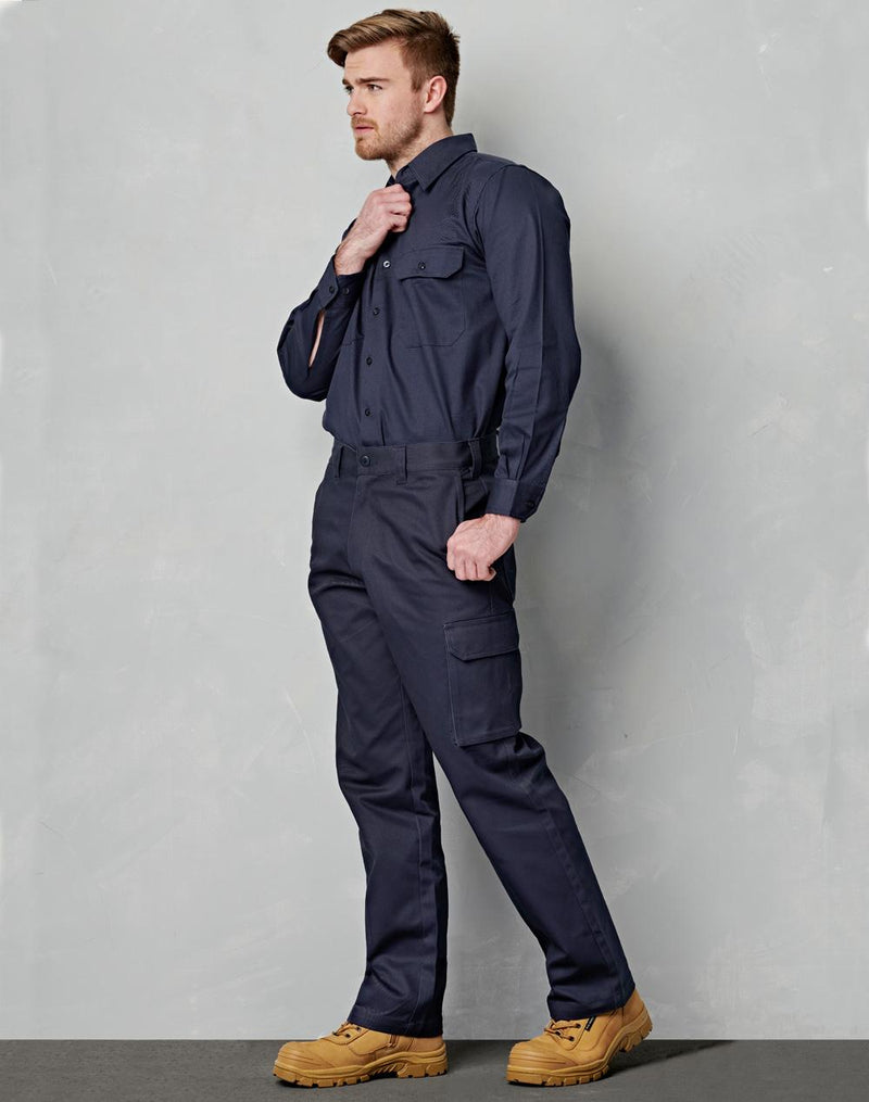 Men's Heavy Cotton Pre-Shrunk Drill Pants (Regular Size)