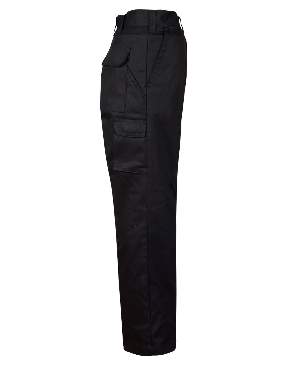 Men's Heavy Cotton Pre-Shrunk Drill Pants Stout Size - Black - View