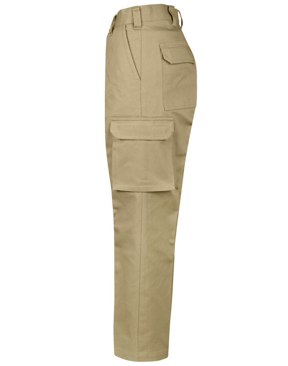 Men's Heavy Cotton Pre-Shrunk Drill Pants Stout Size - Khaki - View