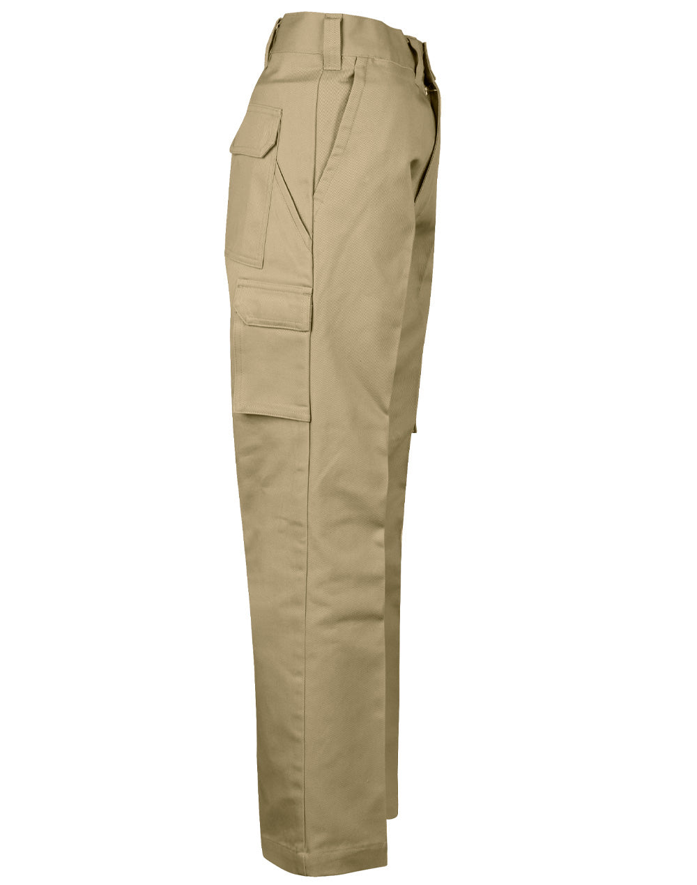 Men's Heavy Cotton Pre-Shrunk Drill Pants Stout Size - Khaki - View