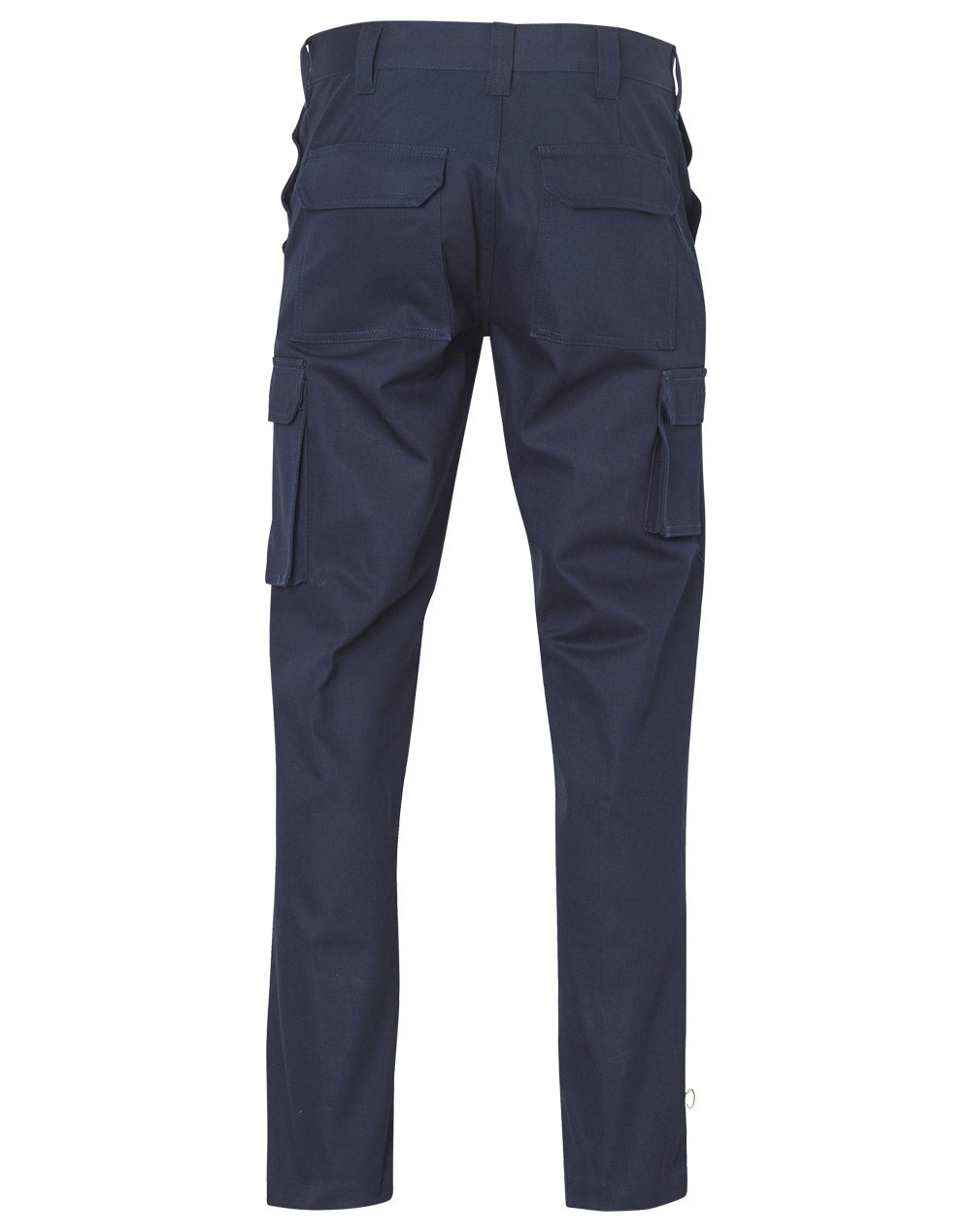 Men's Heavy Cotton Pre-Shrunk Drill Pants Stout Size - Navy - Back