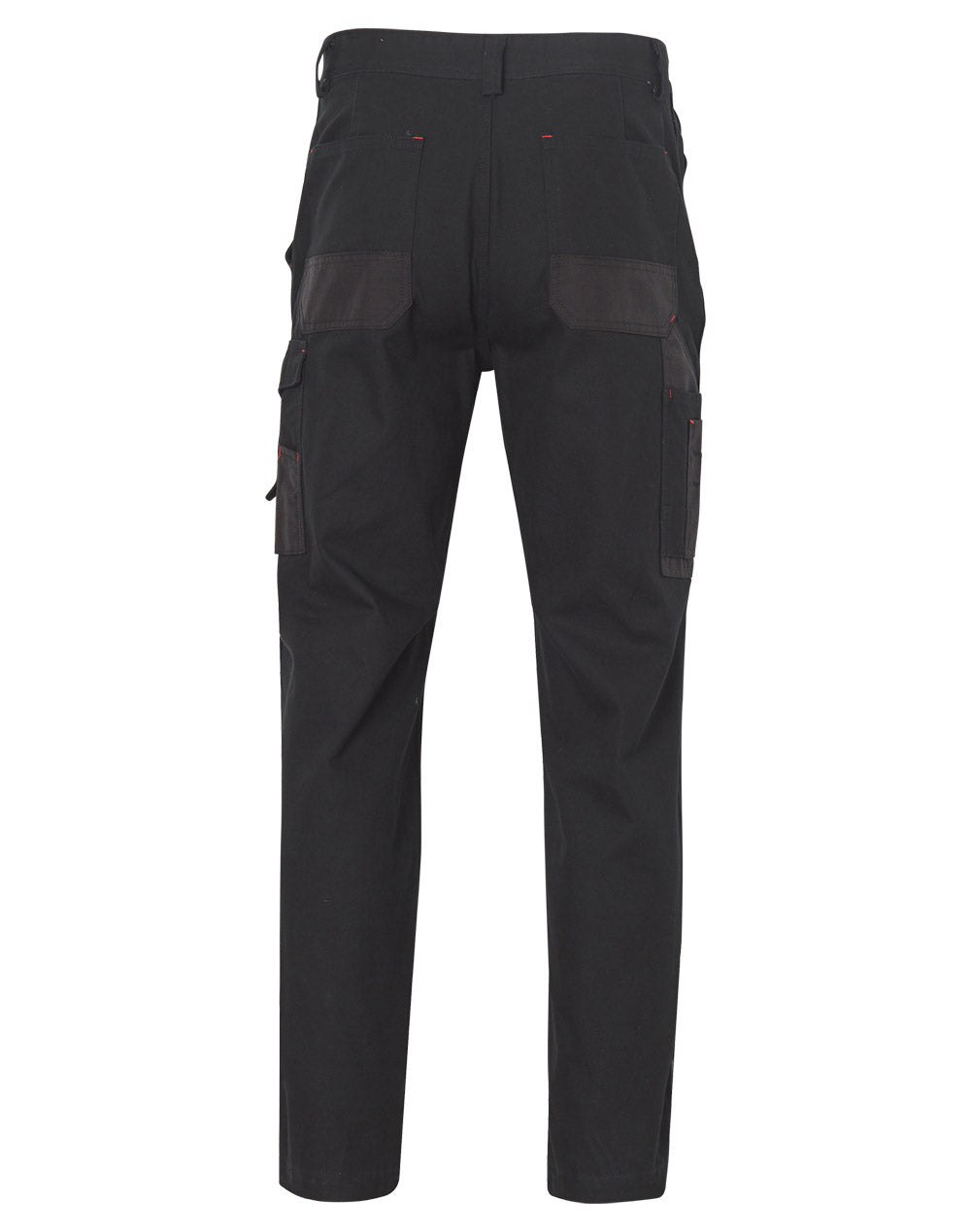 Cordura Durable Work Pants Stout Size - Black - Back
