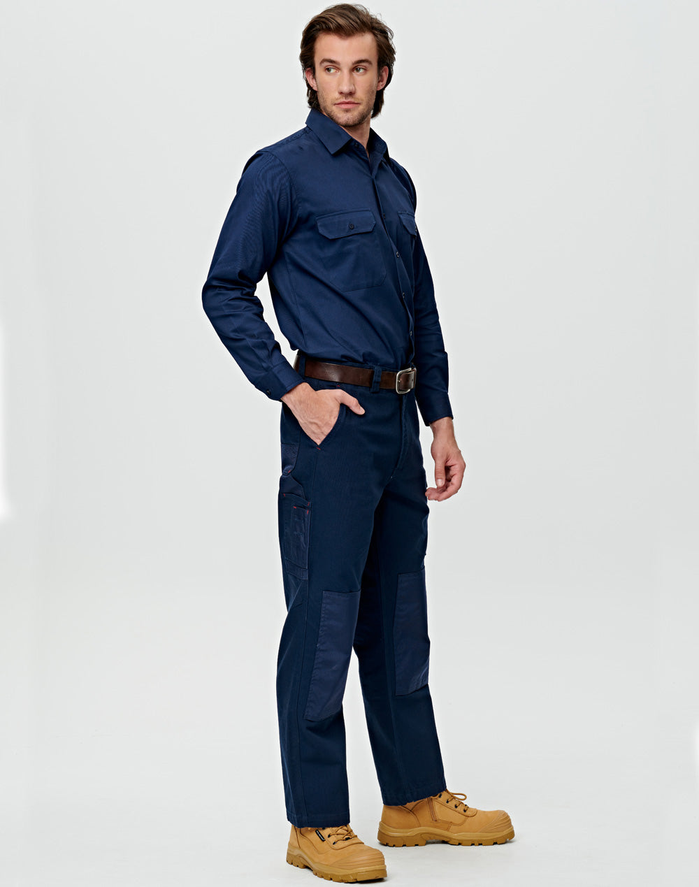 Cordura Durable Work Pants Regular Size - Navy - View