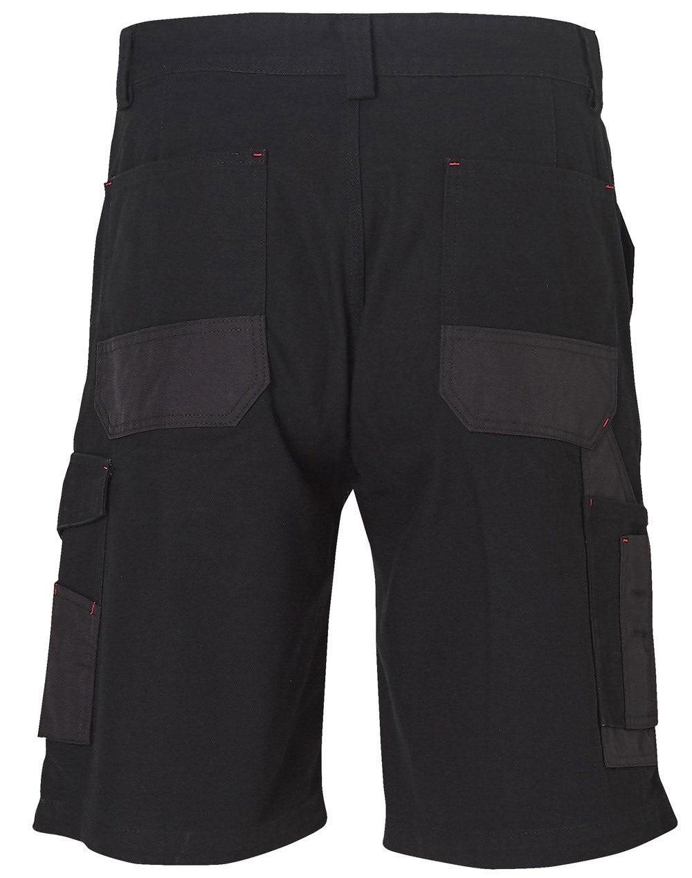 Cordura Durable Work Shorts - Black - Back