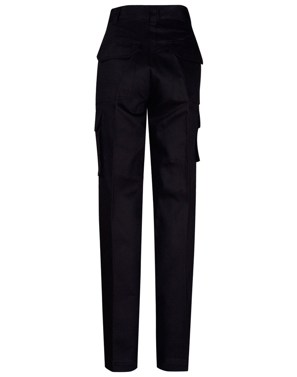Men's Heavy Cotton Pre-Shrunk Drill Pants Long Leg - Black - Back