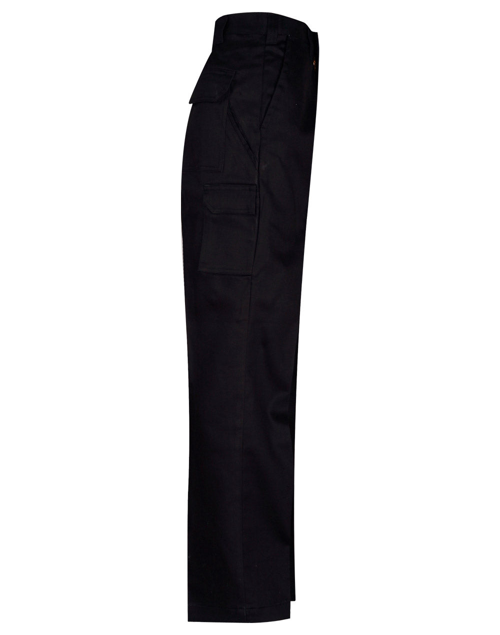 Men's Heavy Cotton Pre-Shrunk Drill Pants Long Leg - Black - View