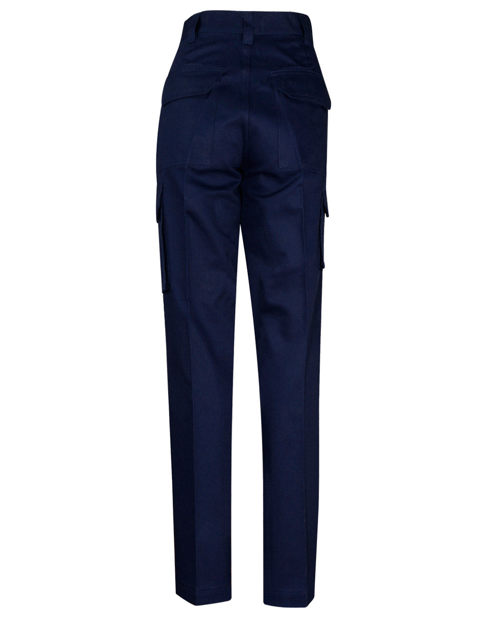 Men's Heavy Cotton Pre-Shrunk Drill Pants Long Leg - Navy - Back
