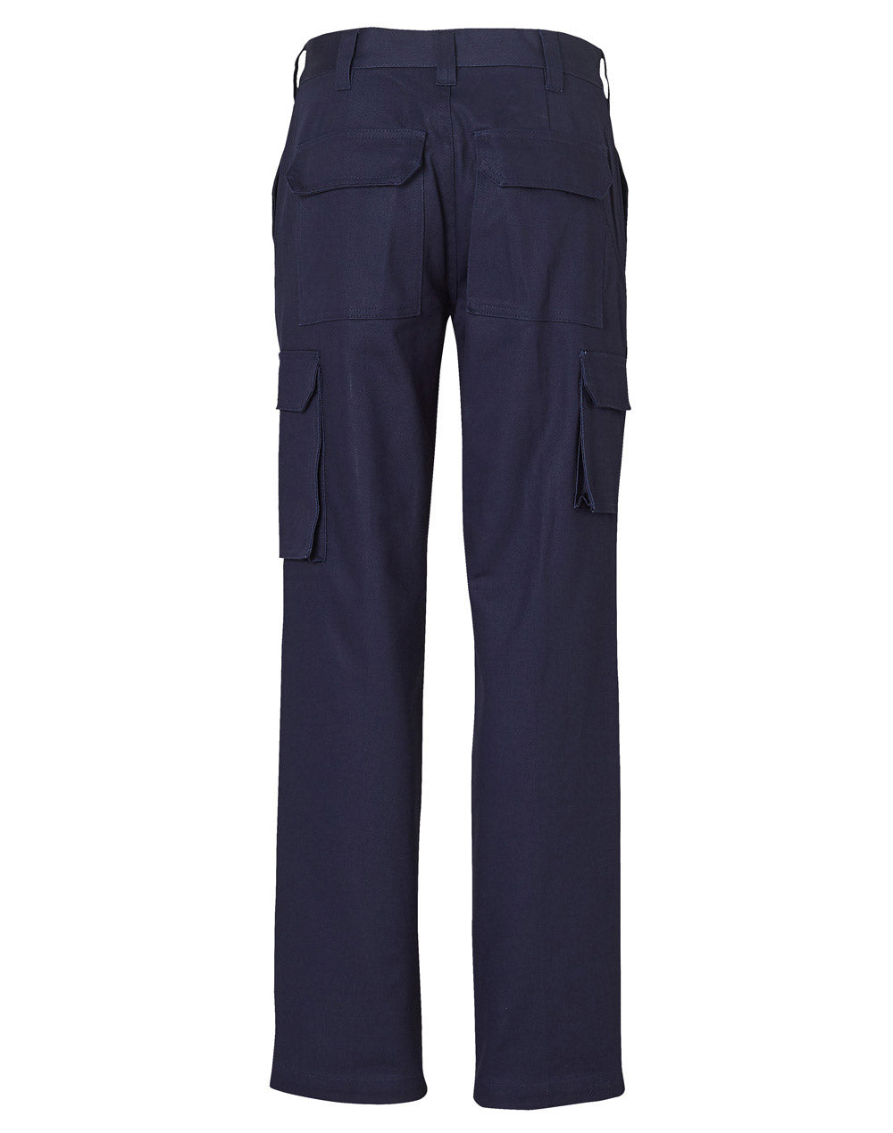 Ladies' Heavy Cotton Drill Cargo Pants - Navy - Back