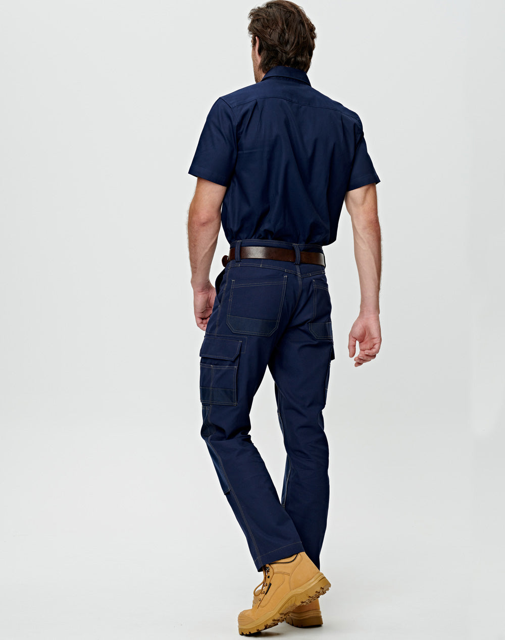 Cordura Semi-Fitted Cordura Work Pants - Navy - Back
