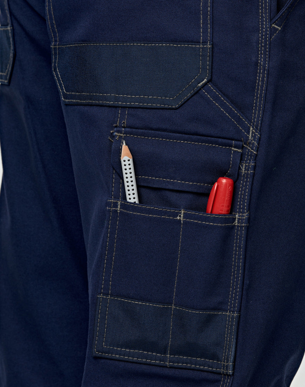 Cordura Semi-Fitted Cordura Work Pants - Navy - Back