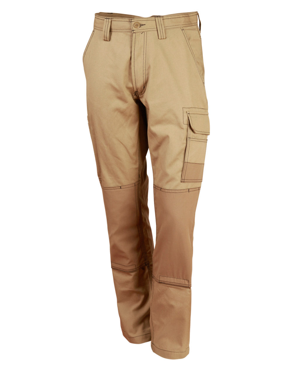 Cordura Semi-Fitted Cordura Work Pants - Khaki - Front