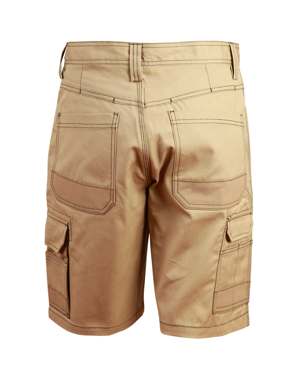 Cordura Semi-Fitted Cordura Work Shorts - Khaki - Back