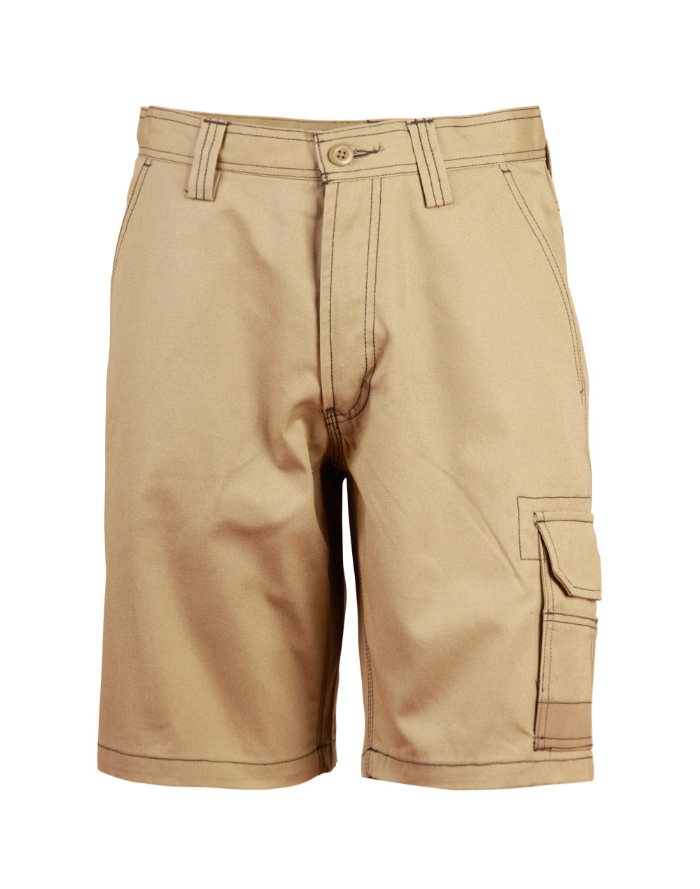 Cordura Semi-Fitted Cordura Work Shorts - Khaki - Front