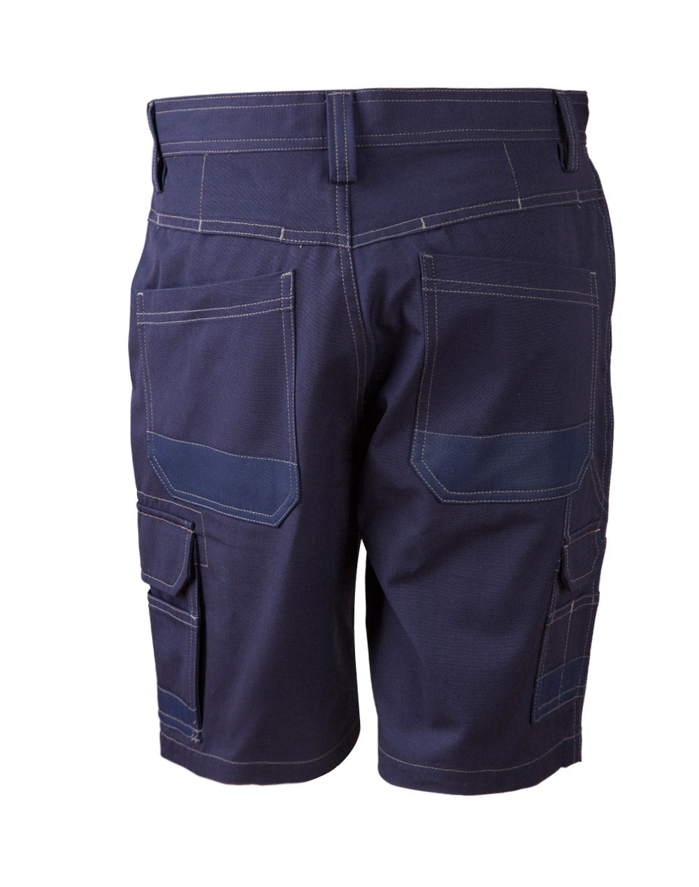 Cordura Semi-Fitted Cordura Work Shorts - Navy - Back