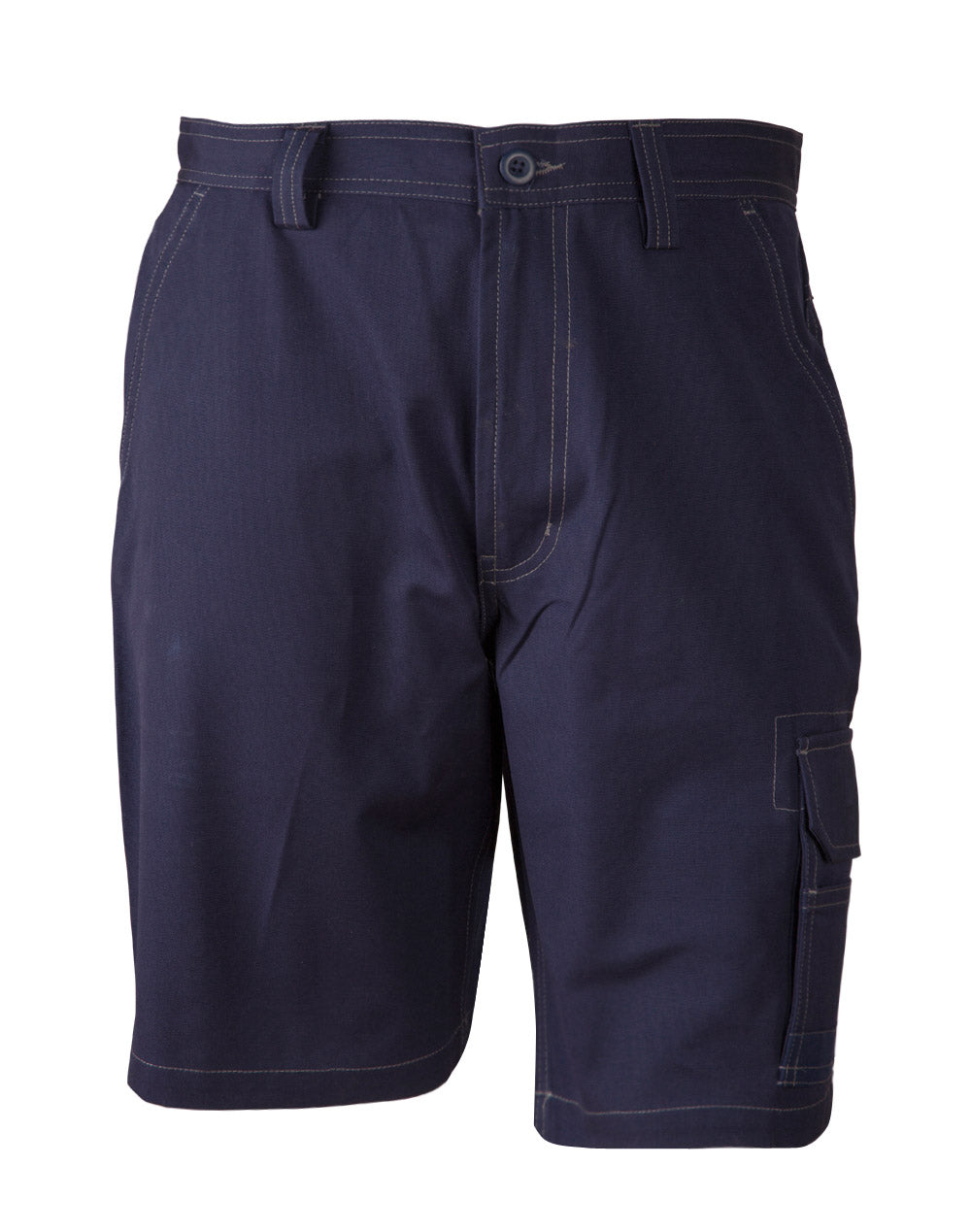Cordura Semi-Fitted Cordura Work Shorts - Navy - Front
