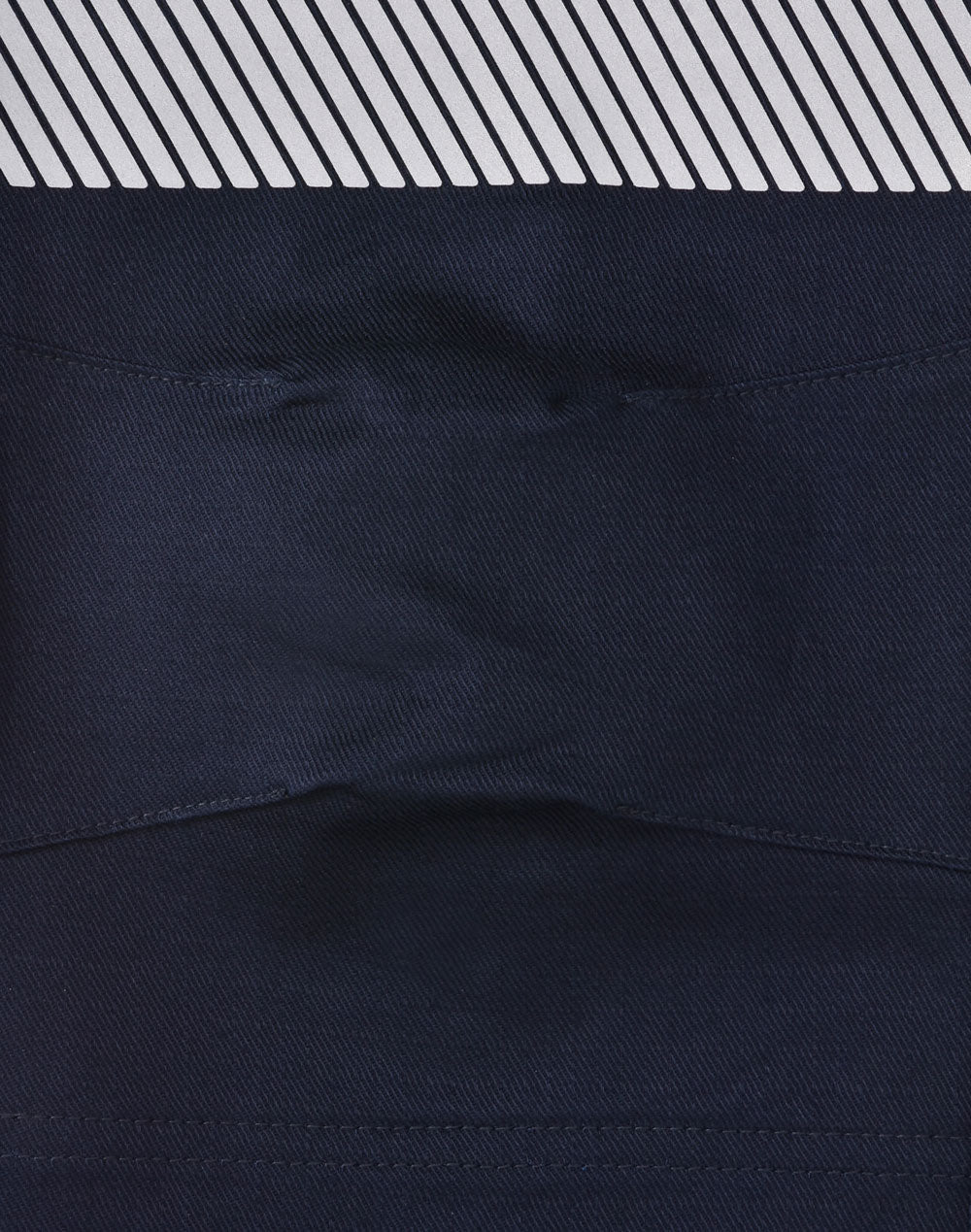 Unisex Cotton Stretch Rip-Stop Work Pants With Segmented Tape - Navy - View