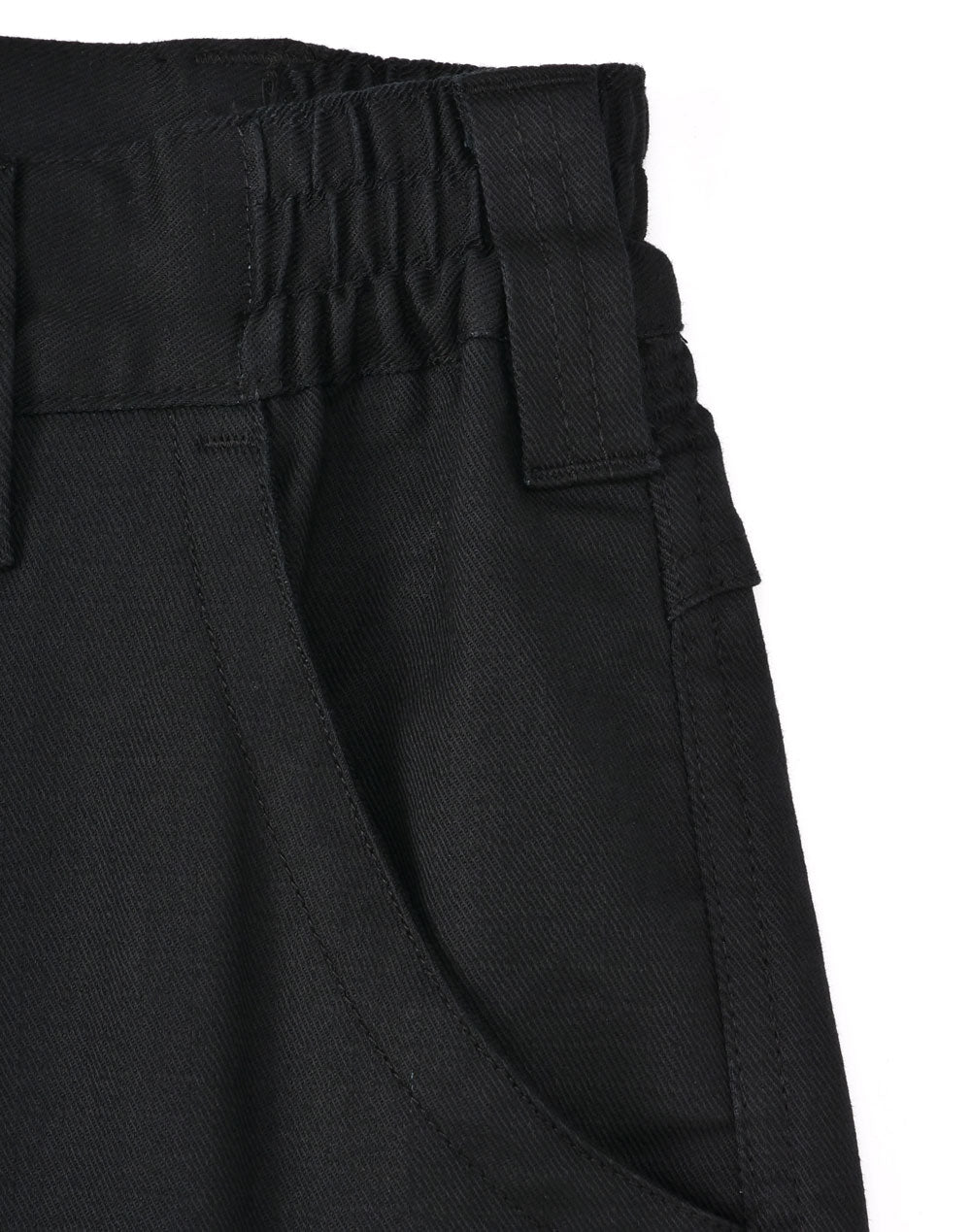 Unisex Cotton Stretch Rip-Stop Work Pants - Black - View