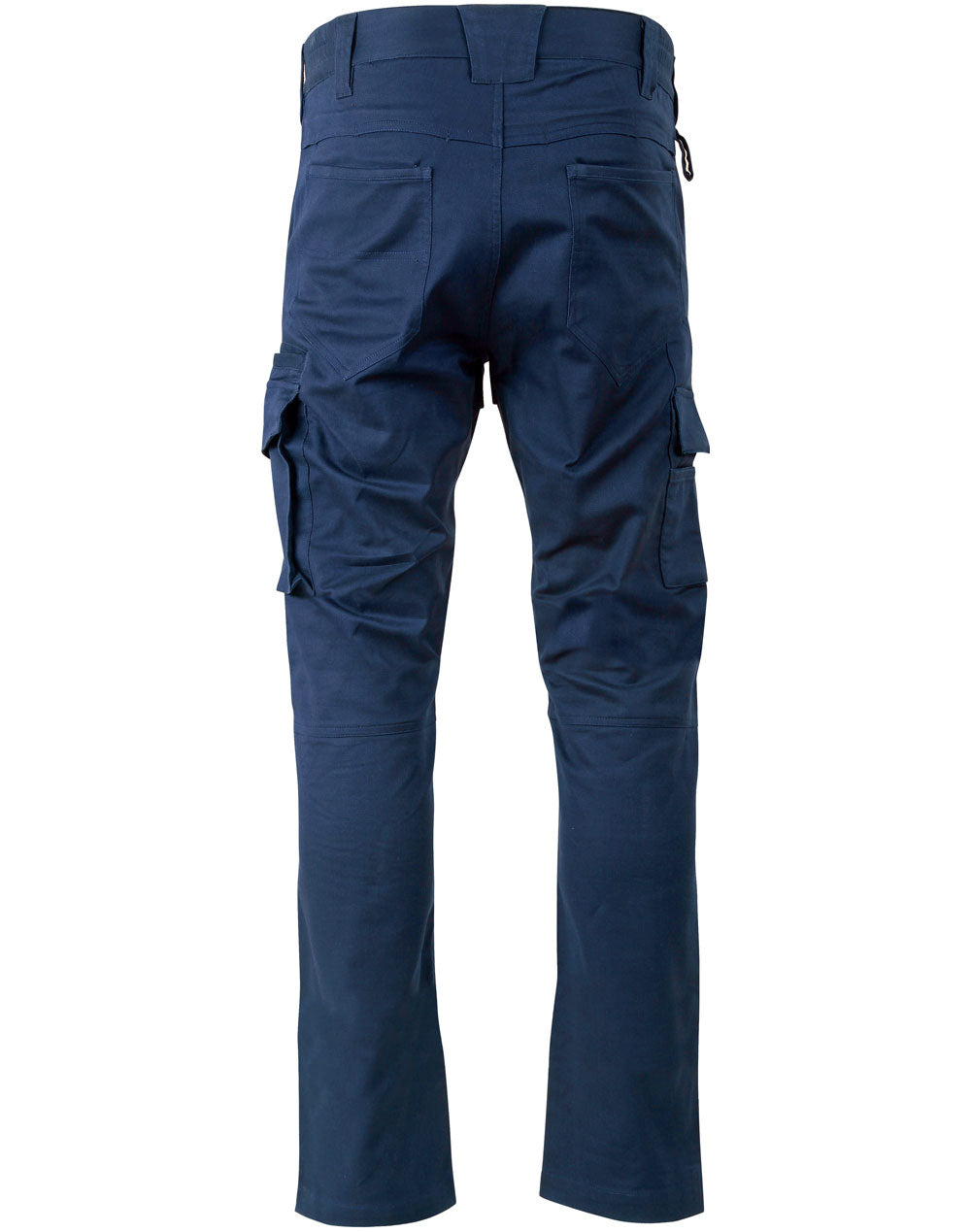 Unisex Cotton Stretch Rip-Stop Work Pants - Navy - Back