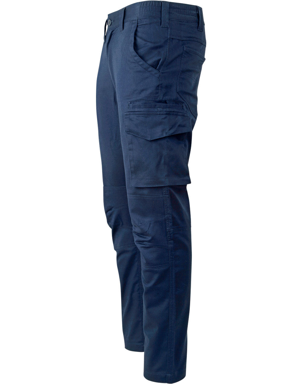 Unisex Cotton Stretch Rip-Stop Work Pants - Navy - View