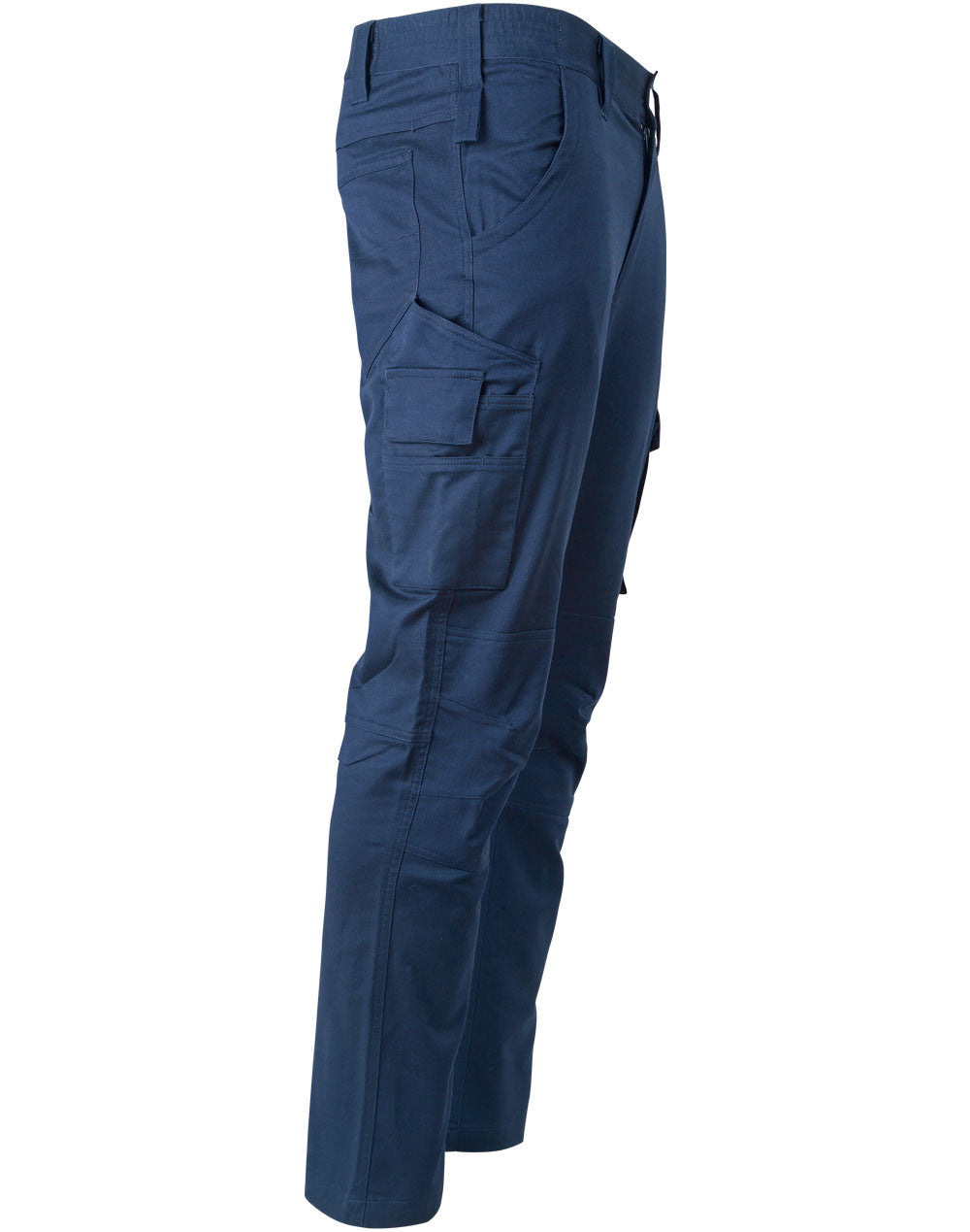 Unisex Cotton Stretch Rip-Stop Work Pants - Navy - View