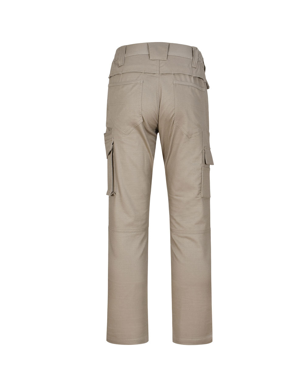 Unisex Cotton Stretch Rip-Stop Work Pants - Sand - Back