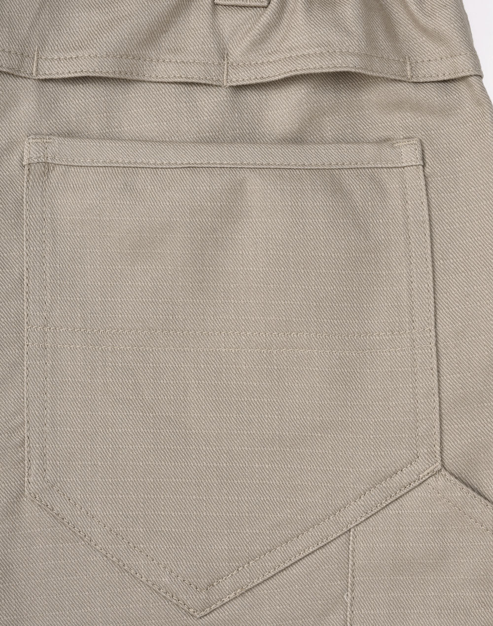 Unisex Cotton Stretch Rip-Stop Work Pants - Sand - Back
