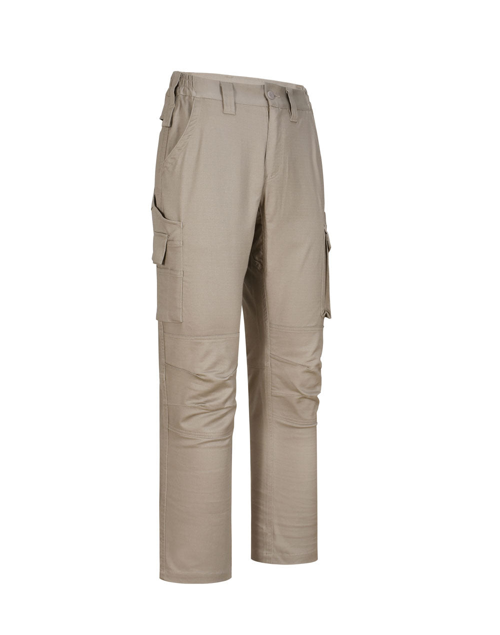Unisex Cotton Stretch Rip-Stop Work Pants - Sand - View