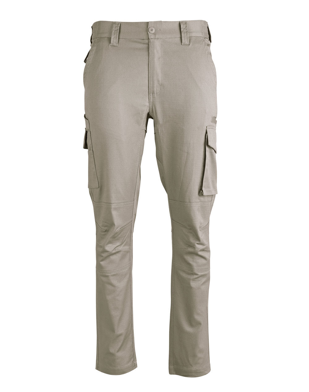 Unisex Cotton Stretch Rip-Stop Work Pants - Sand - Front