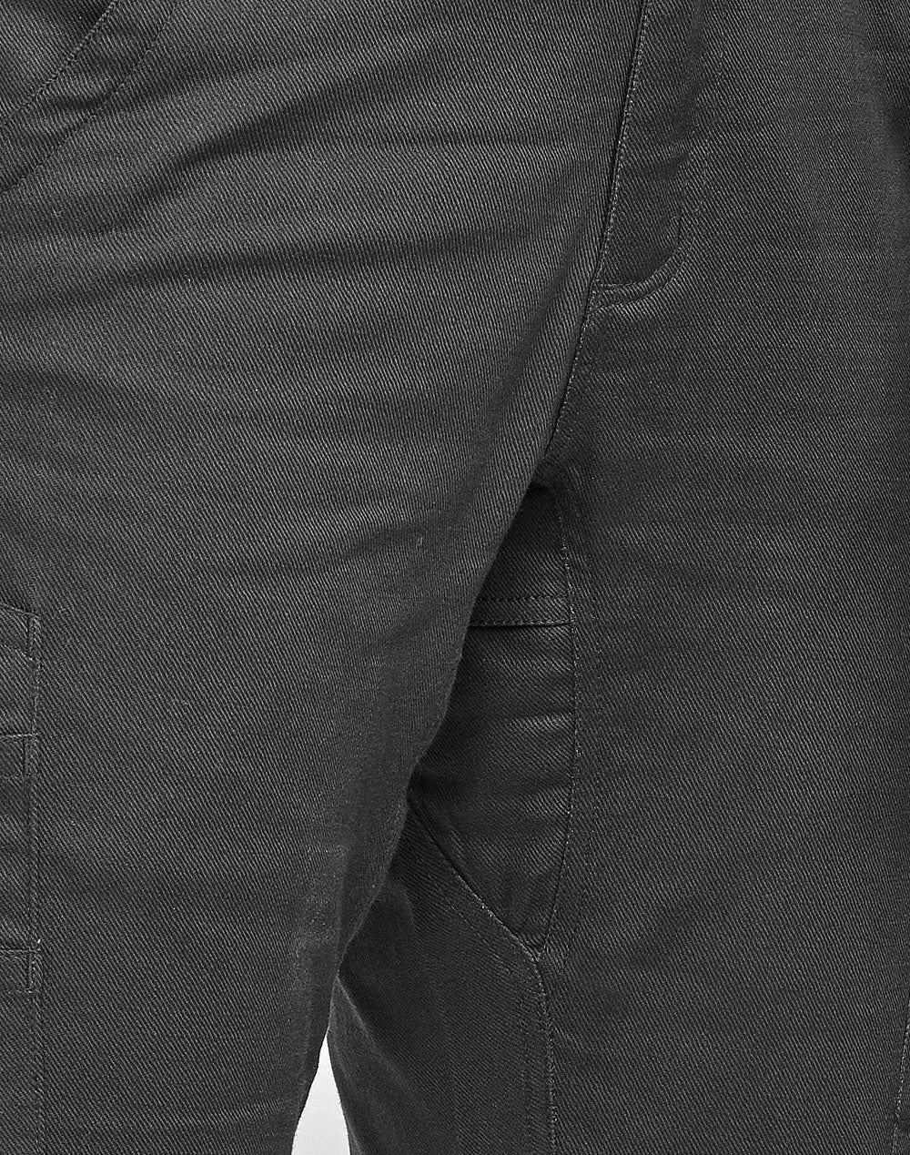 Unisex Cotton Stretch Rip-Stop Work Shorts - Black - View