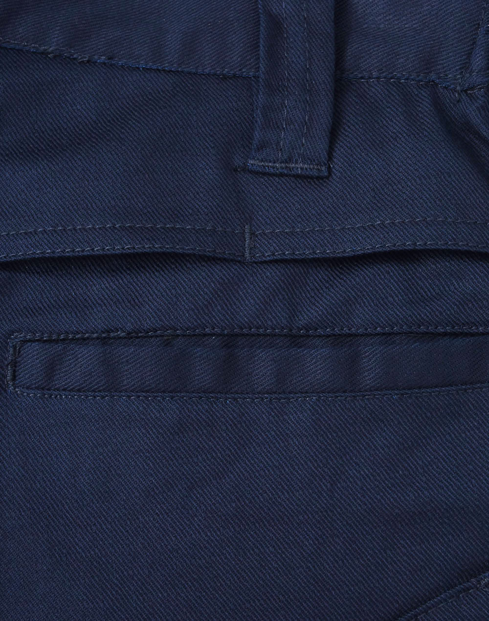 Unisex Cotton Stretch Rip-Stop Work Shorts - Navy - Back
