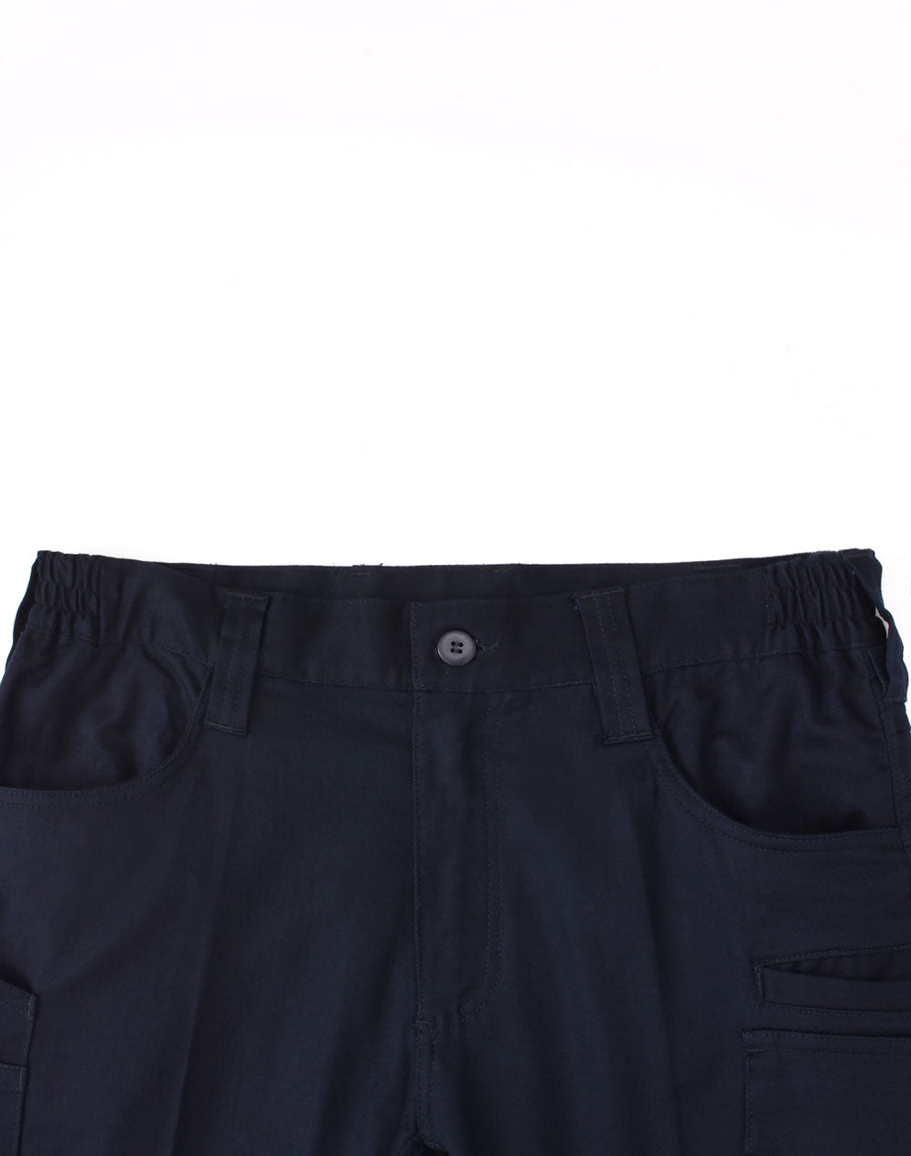 Unisex Cotton Stretch Rip-Stop Work Shorts - Navy - View