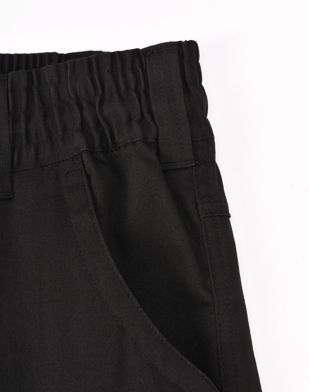 Unisex Cotton Stretch Drill Cuffed Work Pants - Black - View