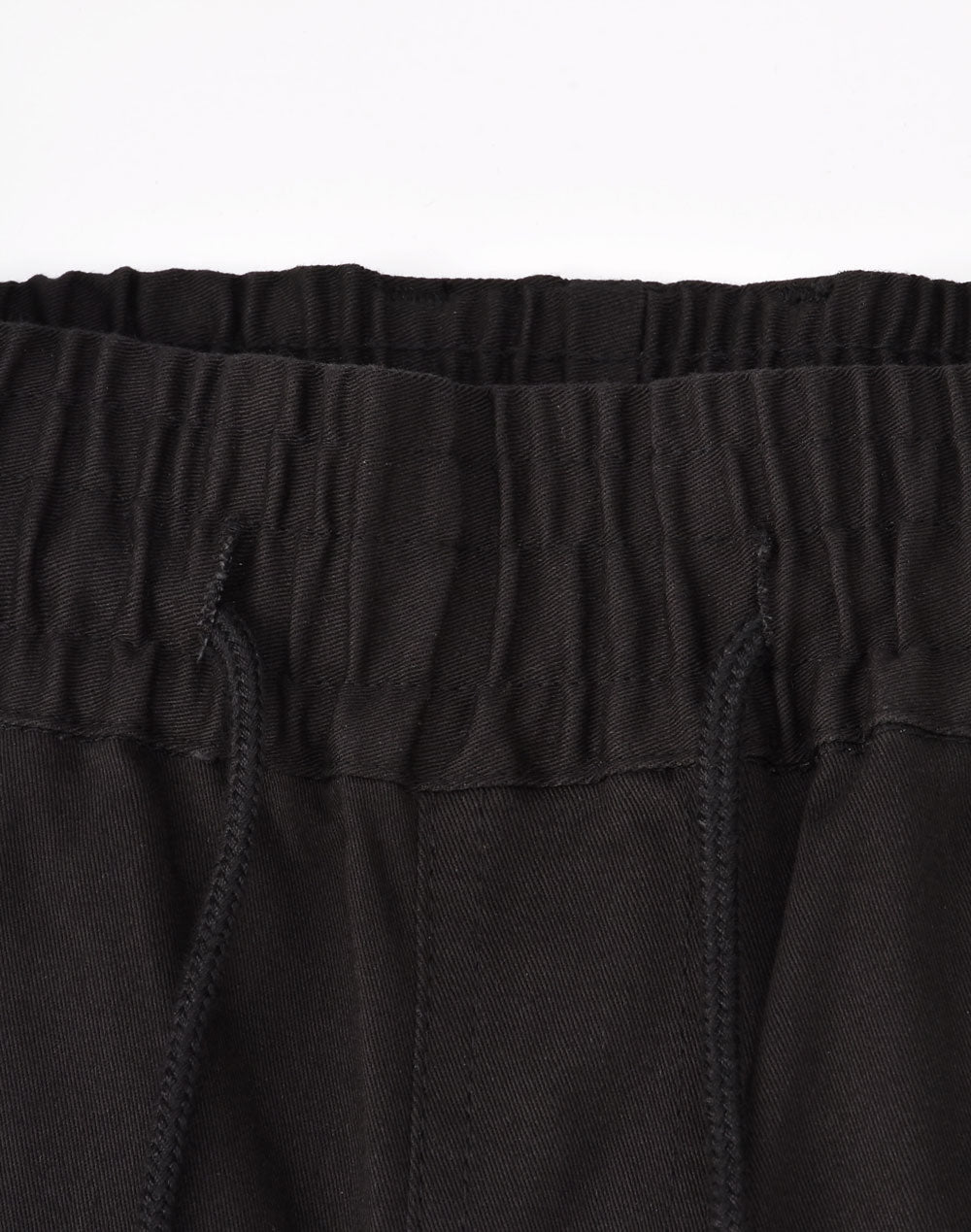 Unisex Cotton Stretch Drill Cuffed Work Pants - Black - View