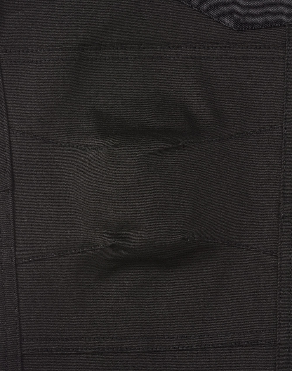 Unisex Cotton Stretch Drill Cuffed Work Pants - Black - View