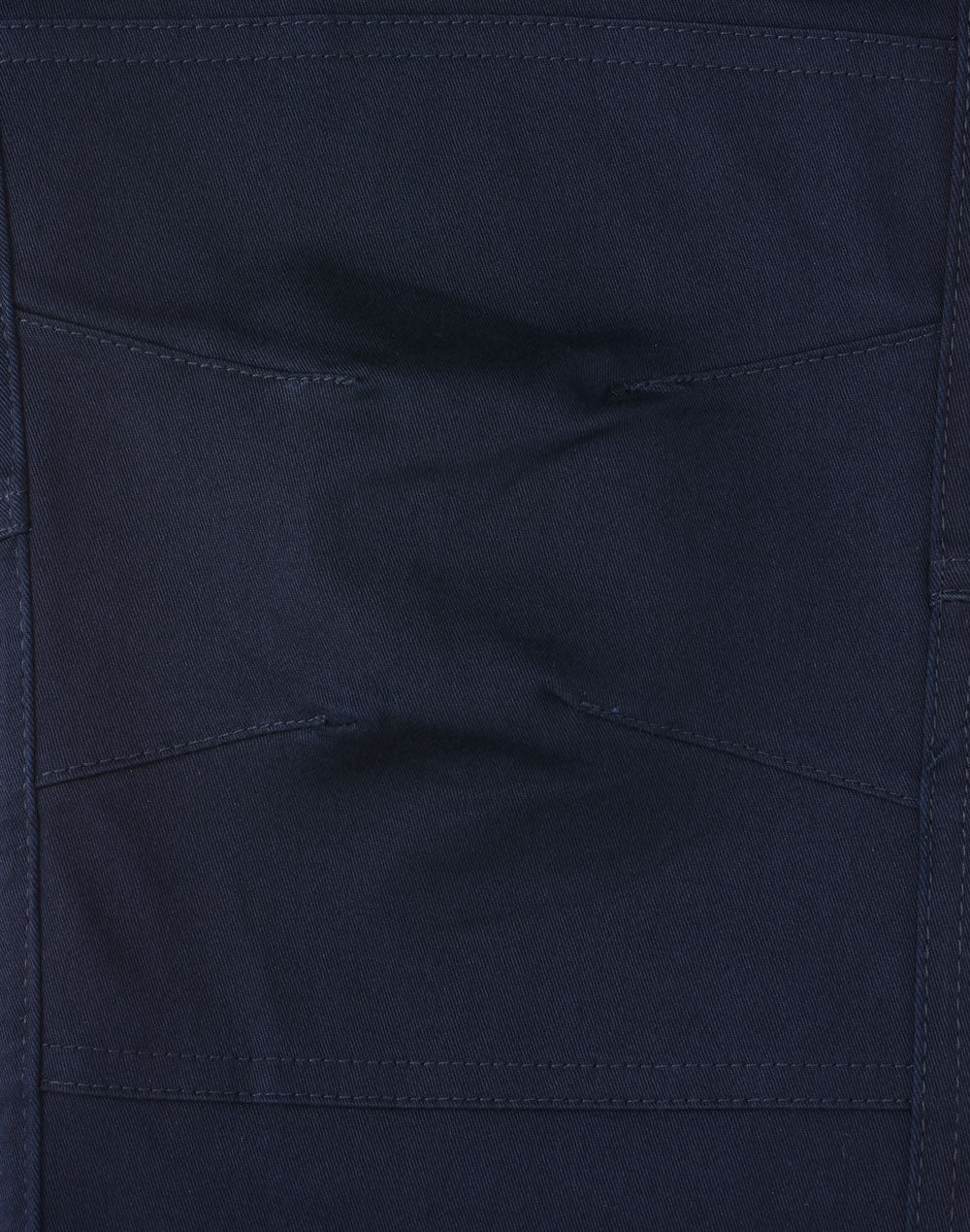Unisex Cotton Stretch Drill Cuffed Work Pants - Navy - View