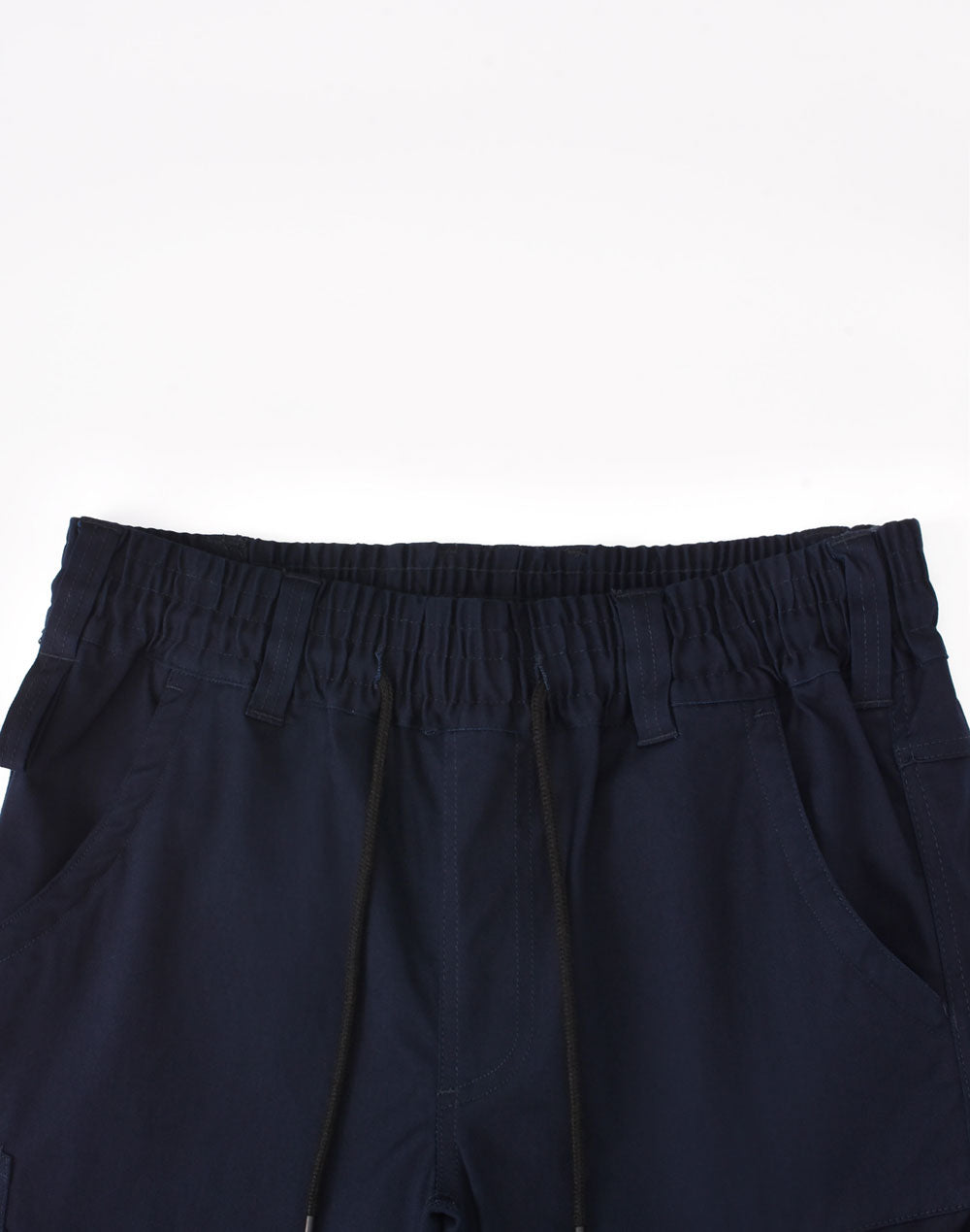Unisex Cotton Stretch Drill Cuffed Work Pants - Navy - View