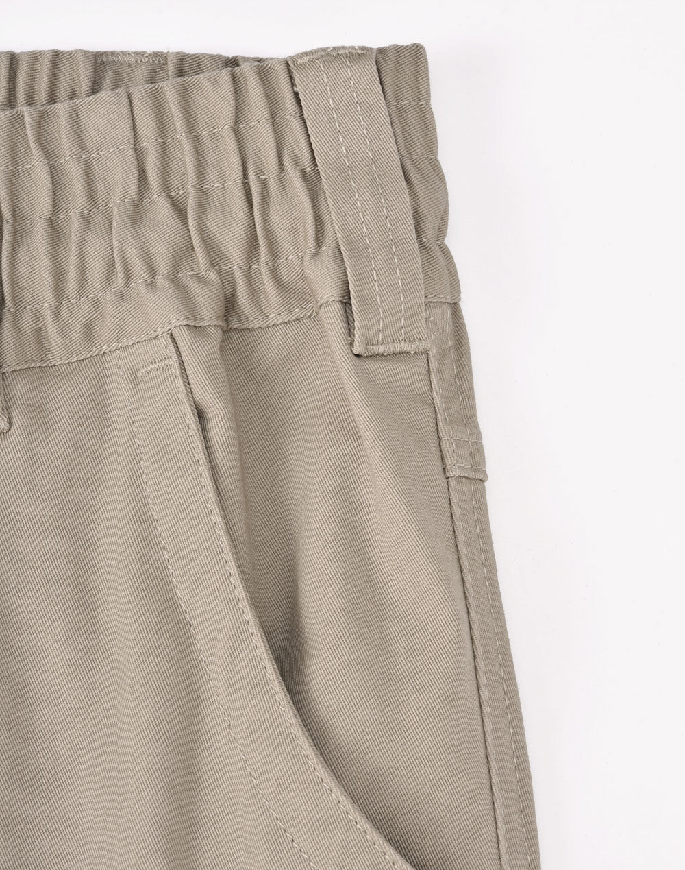 Unisex Cotton Stretch Drill Cuffed Work Pants - Sand - View
