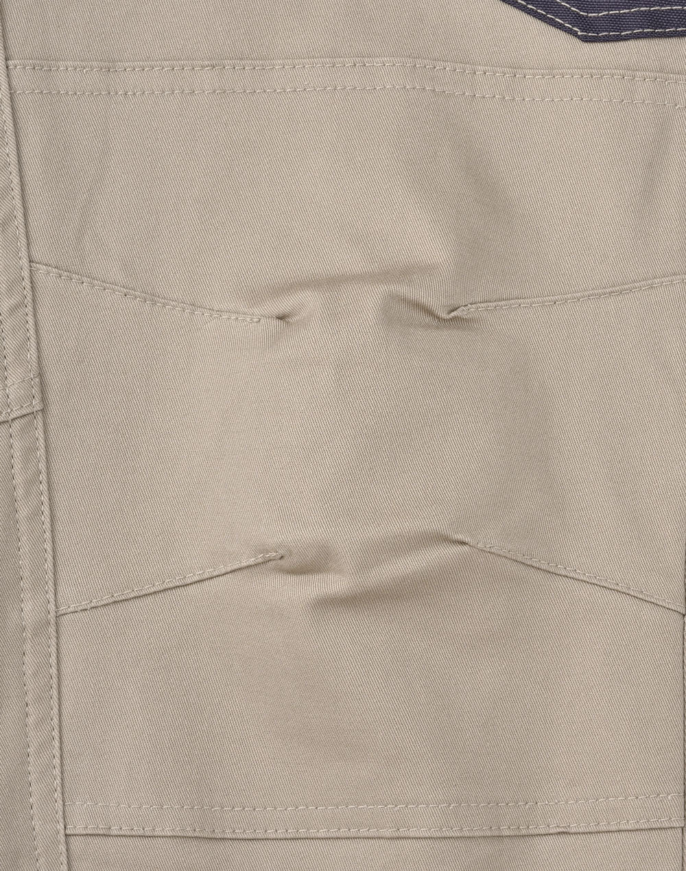 Unisex Cotton Stretch Drill Cuffed Work Pants - Sand - View