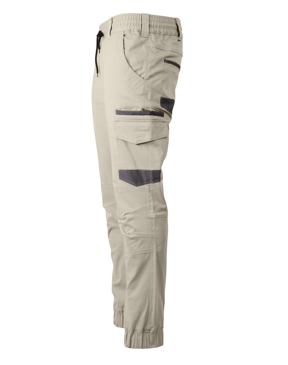 Unisex Cotton Stretch Drill Cuffed Work Pants - view