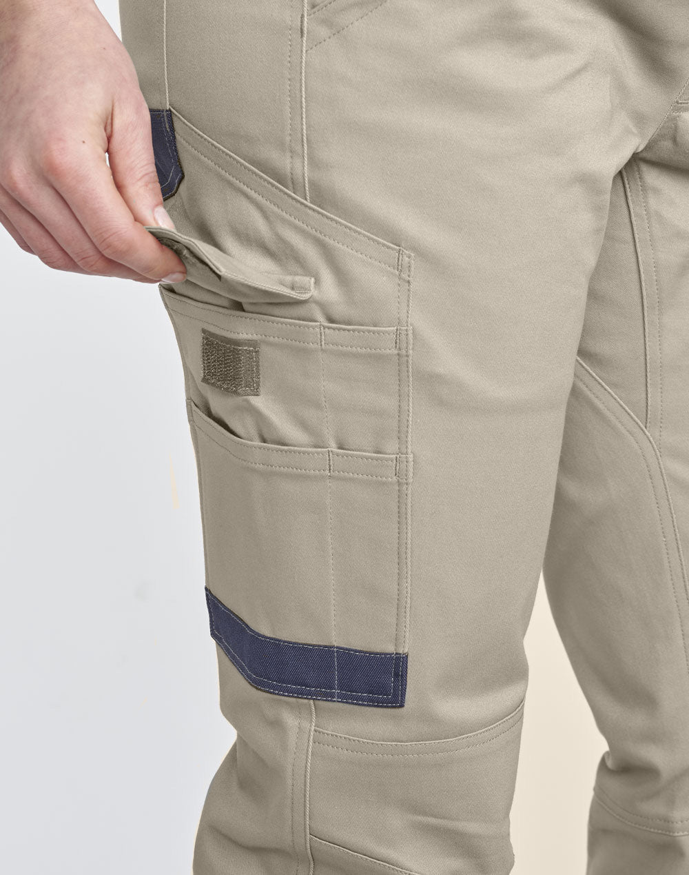 Unisex Cotton Stretch Drill Cuffed Work Pants - view