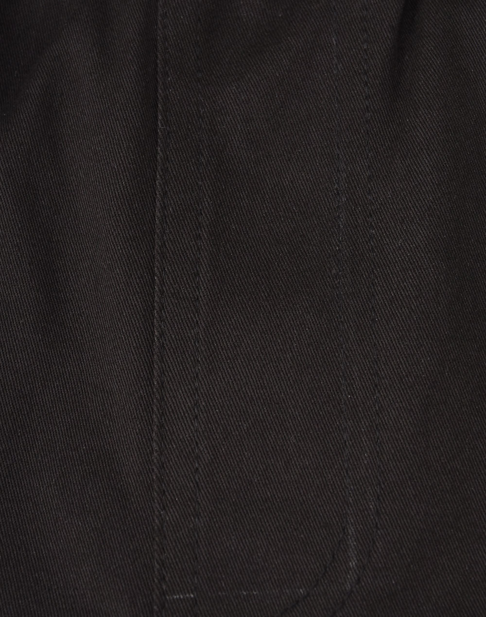 Unisex Cotton Stretch Drill Cuffed Work Shorts - Black - Fabric