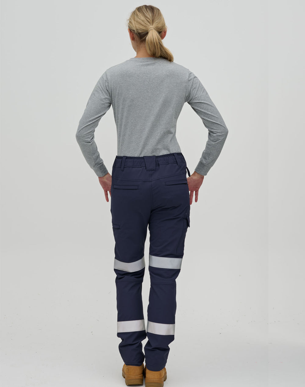 Unisex Dwr Water Repellent Flexi Work Pants with Tapes - view