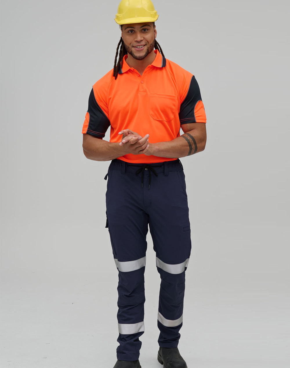 Unisex Dwr Water Repellent Flexi Work Pants with Tapes - view