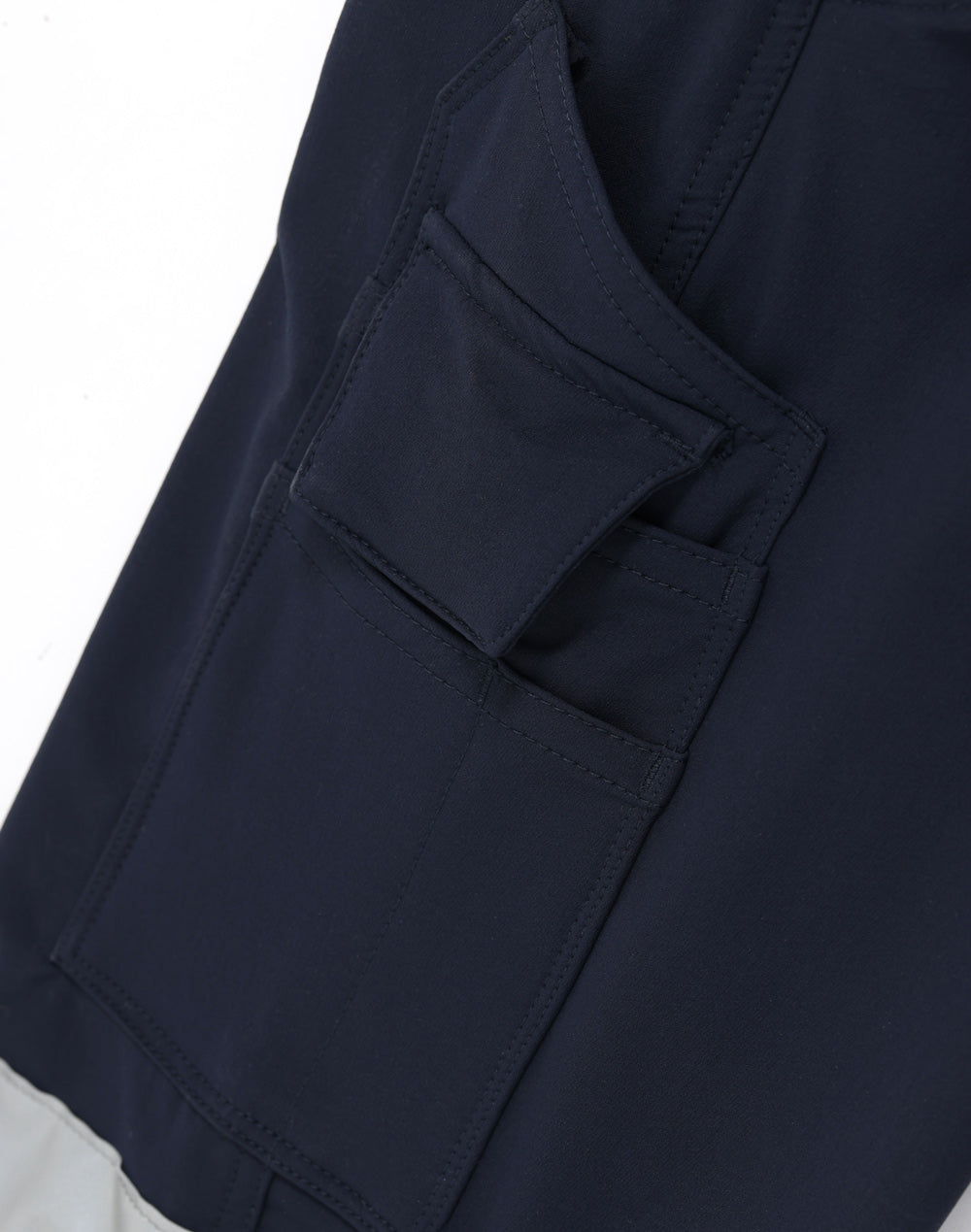 Unisex Dwr Water Repellent Flexi Work Pants with Tapes - Navy - View