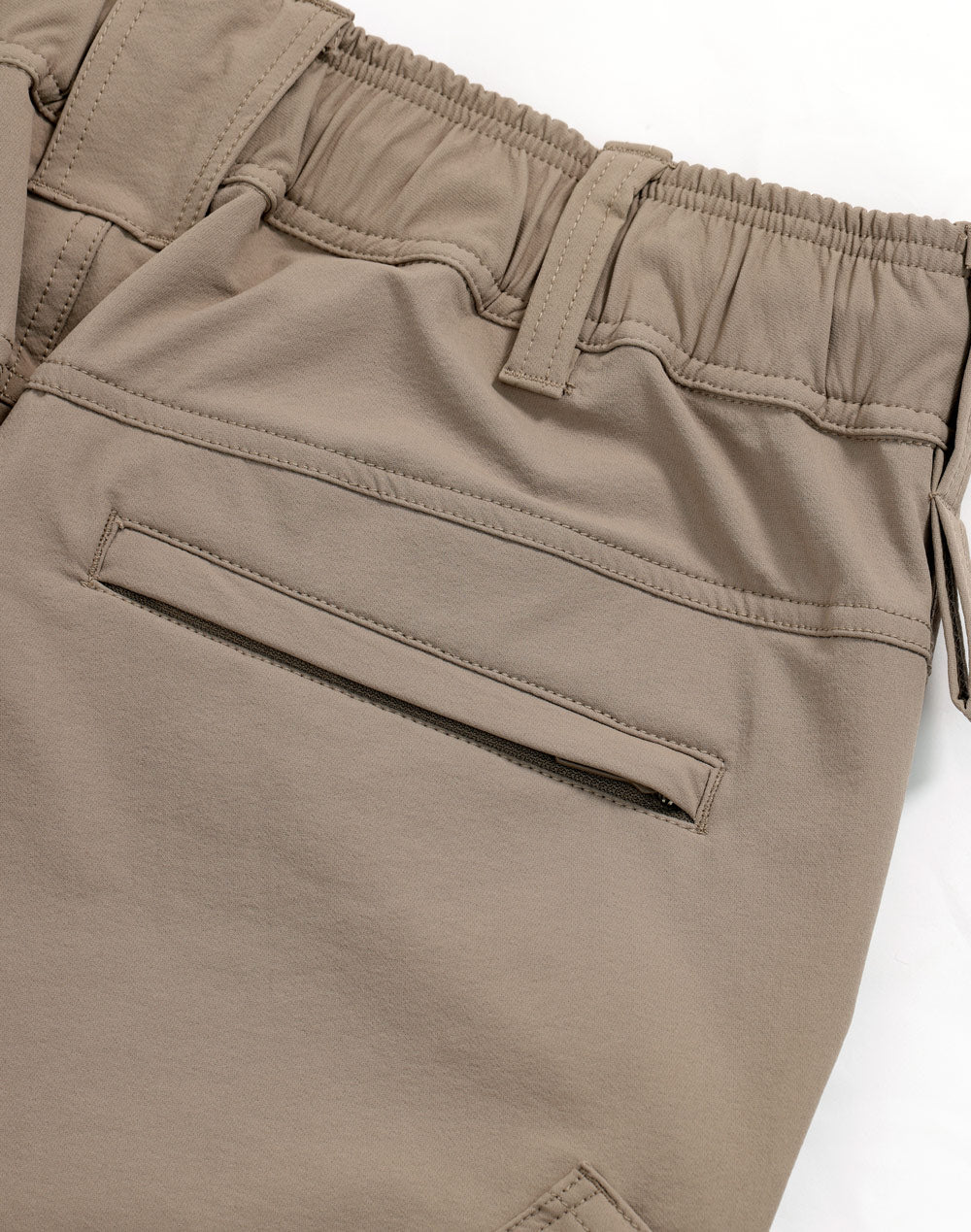 Unisex Dwr Water Repellent Flexi Work Pants - Khaki - Back