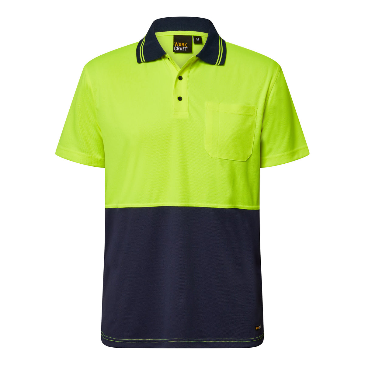 Hi Vis Short Sleeve Micromesh Polo with Pocket