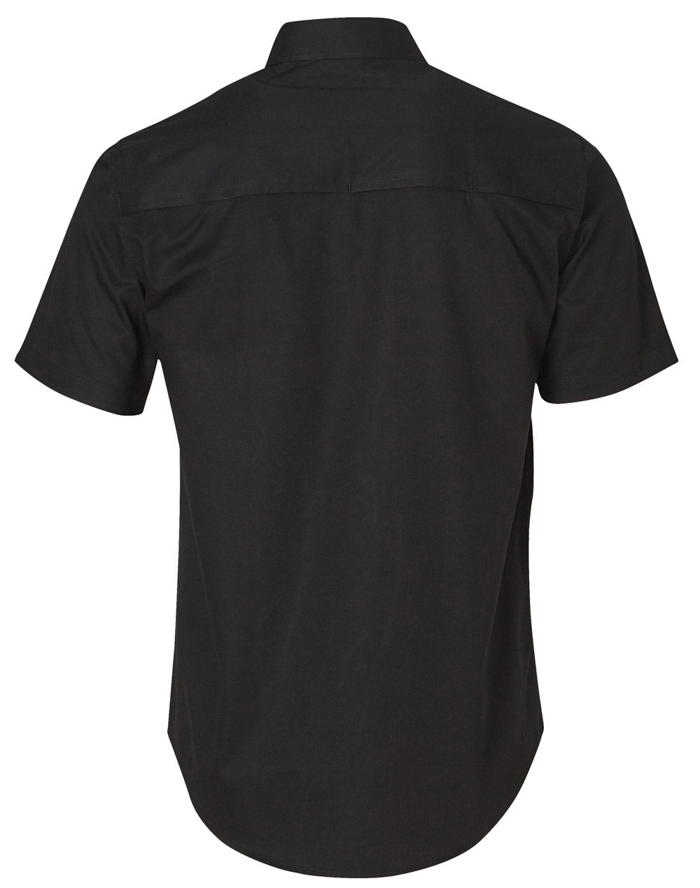 Cotton Work Shirt - Black - Back