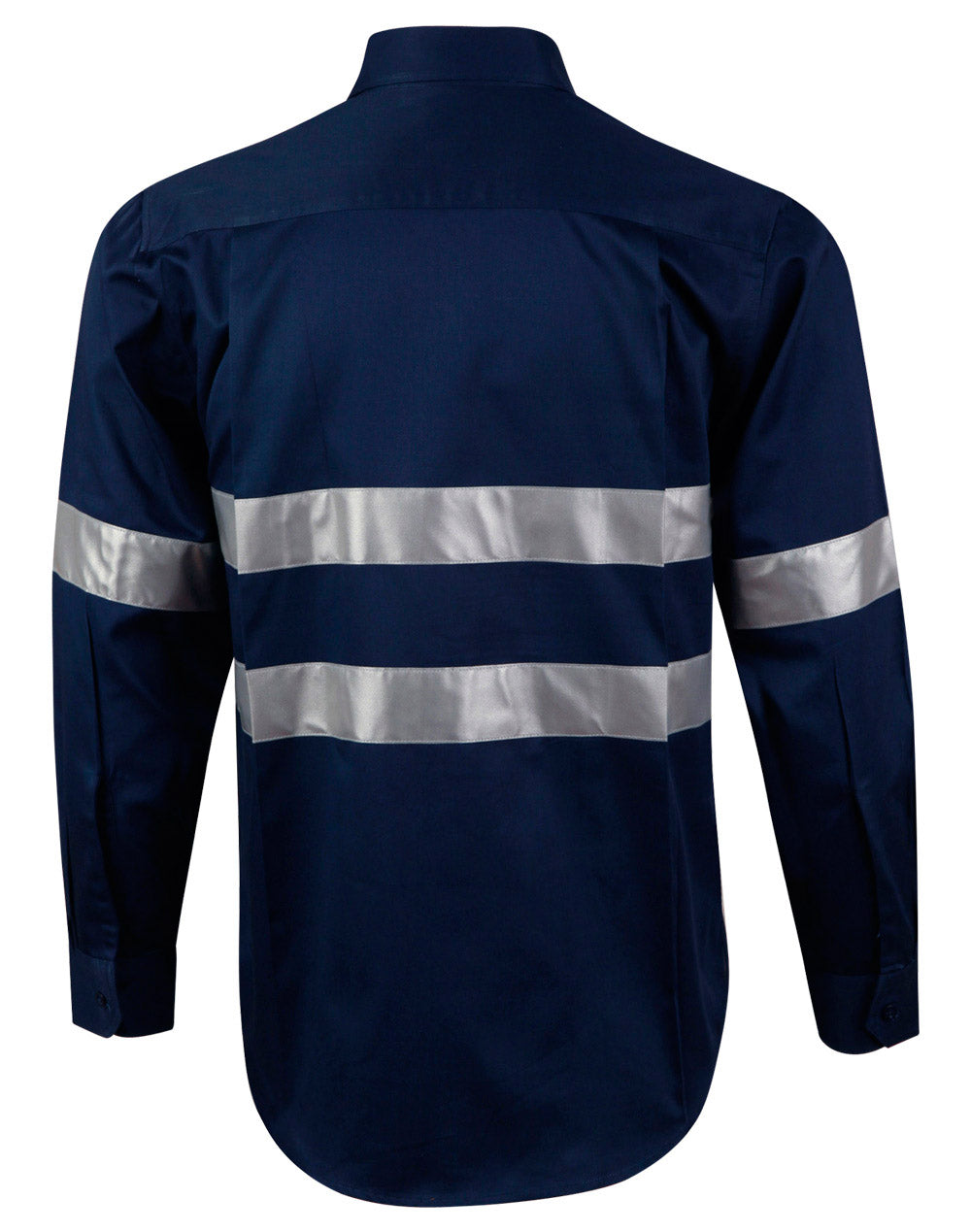 Cotton Drill Work Shirt - Navy - Back